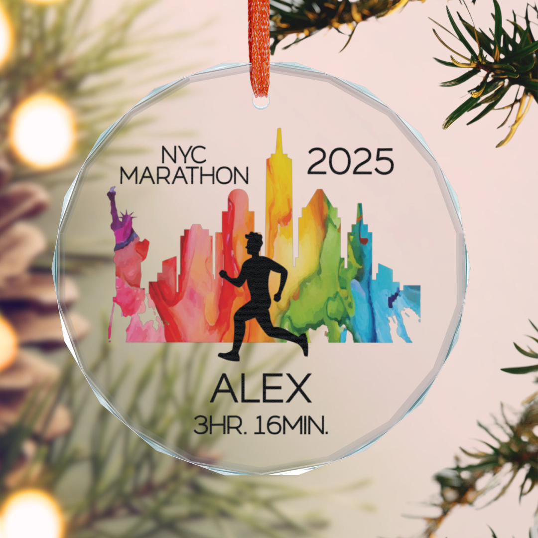 Personalized Marathon Ornament