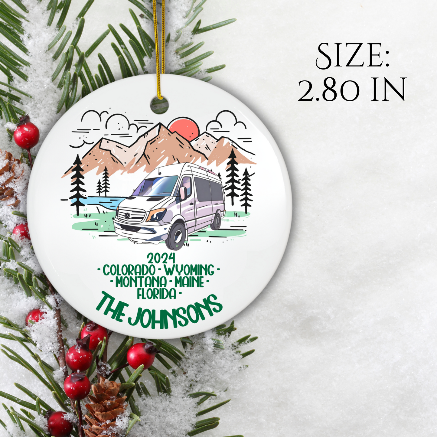 Personalized Sprinter Van Ornament