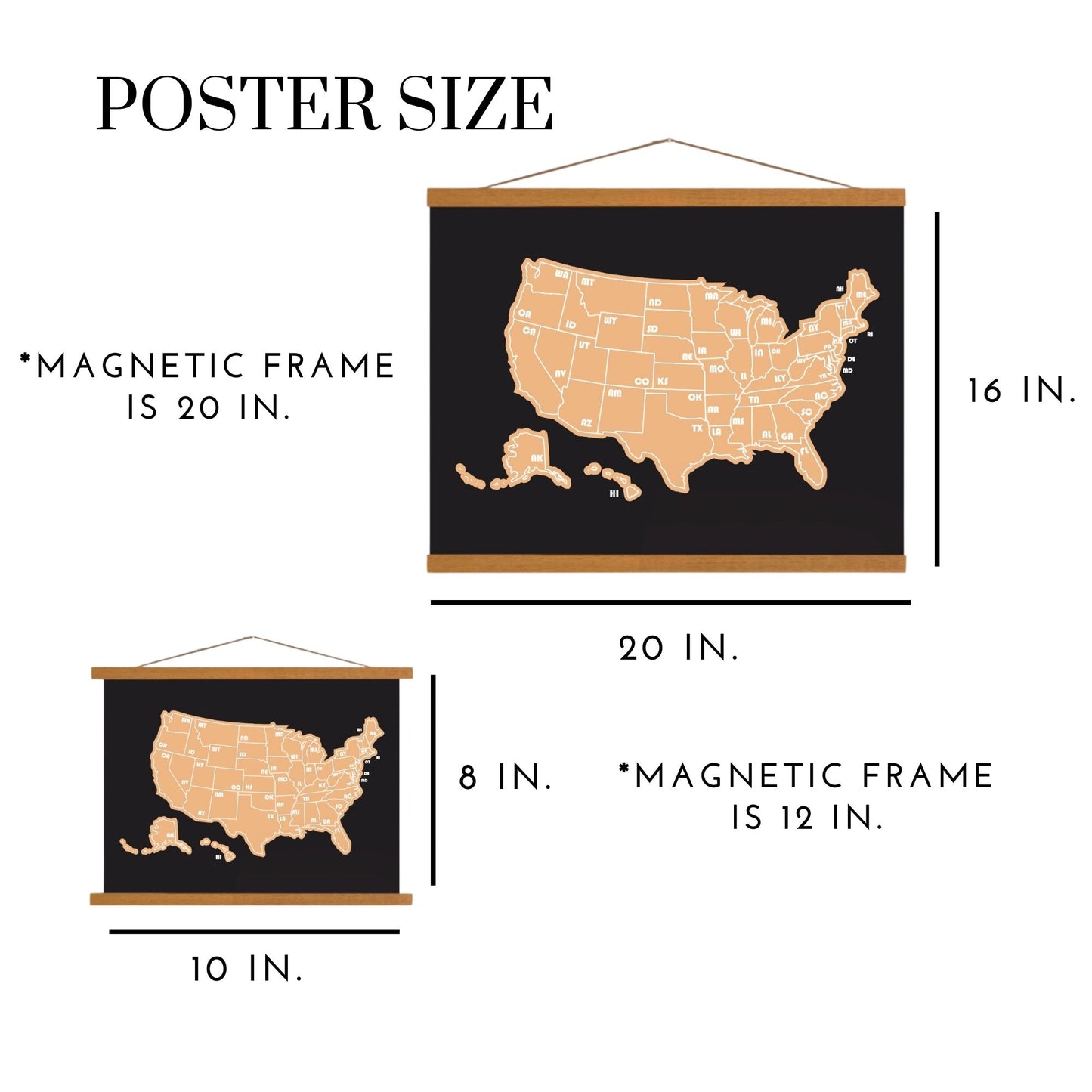 Poster size chart. 20x16 or 10x8.
