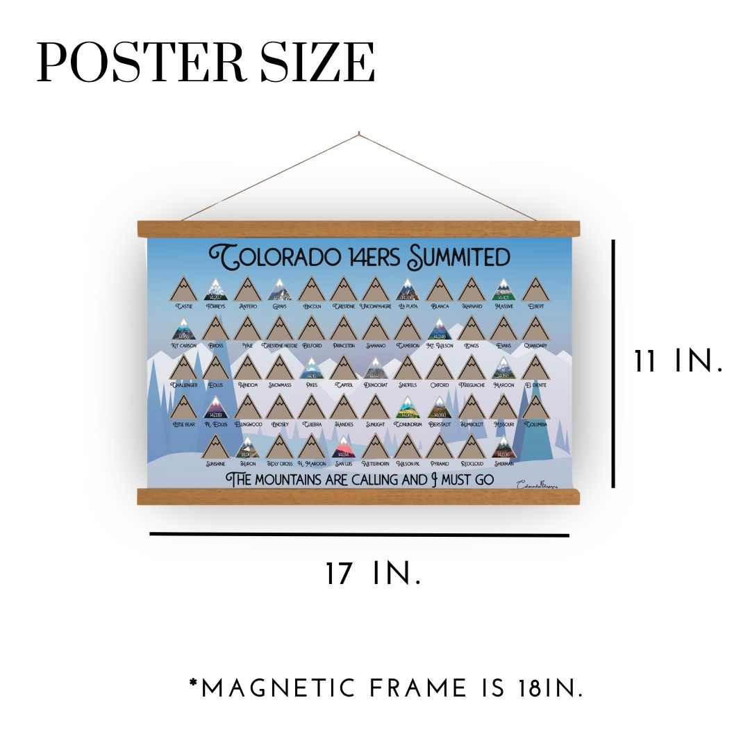 Size of poster chart. 17 x 11 inches.
