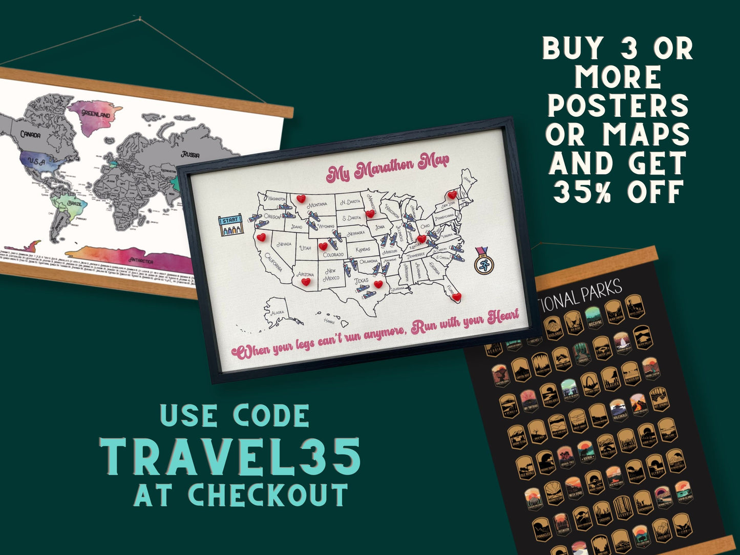 Personalized Push Pin US Map Travel Gift