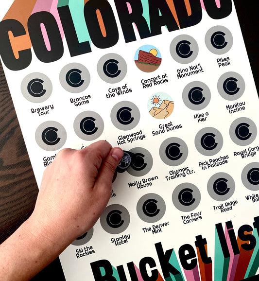 Colorado Scratch off poster, Colorado gifts, Colorado Travel Poster, Housewarming Gift, Colorado Wall, Art, Scratch off map