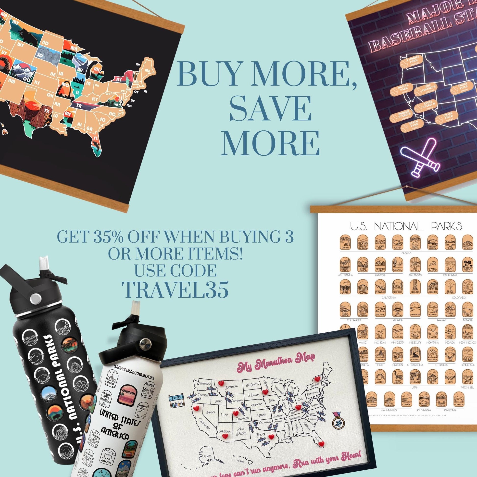 Tennessee State Parks Checklist Tracker, TN State Park, Tennessee Gift, Second Anniversary Cotton gift, State Park Map TN, Push Pin Map