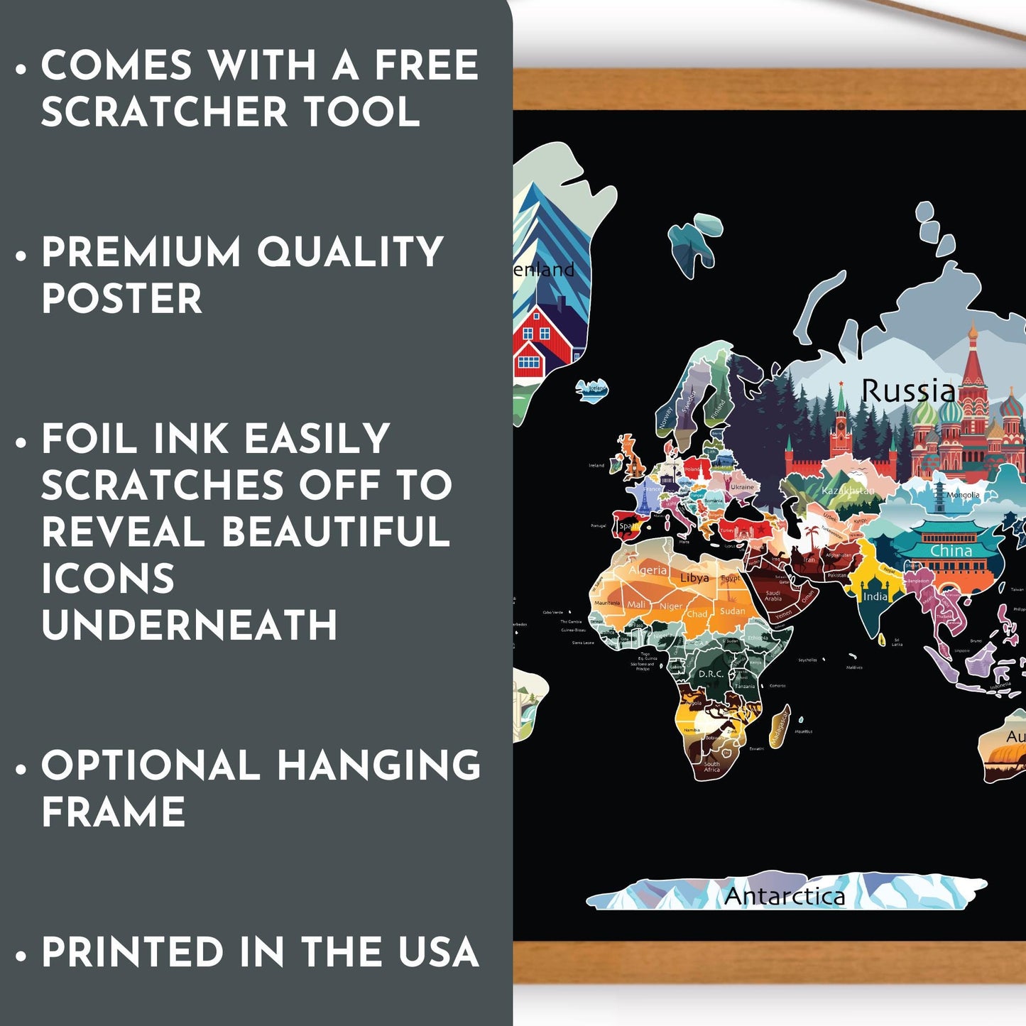 World Scratch off Map, Travel Map, Scratch off Poster, Solo Traveler Gifts, Big World Map, Scratch off World Map, Travel Buddy Gift