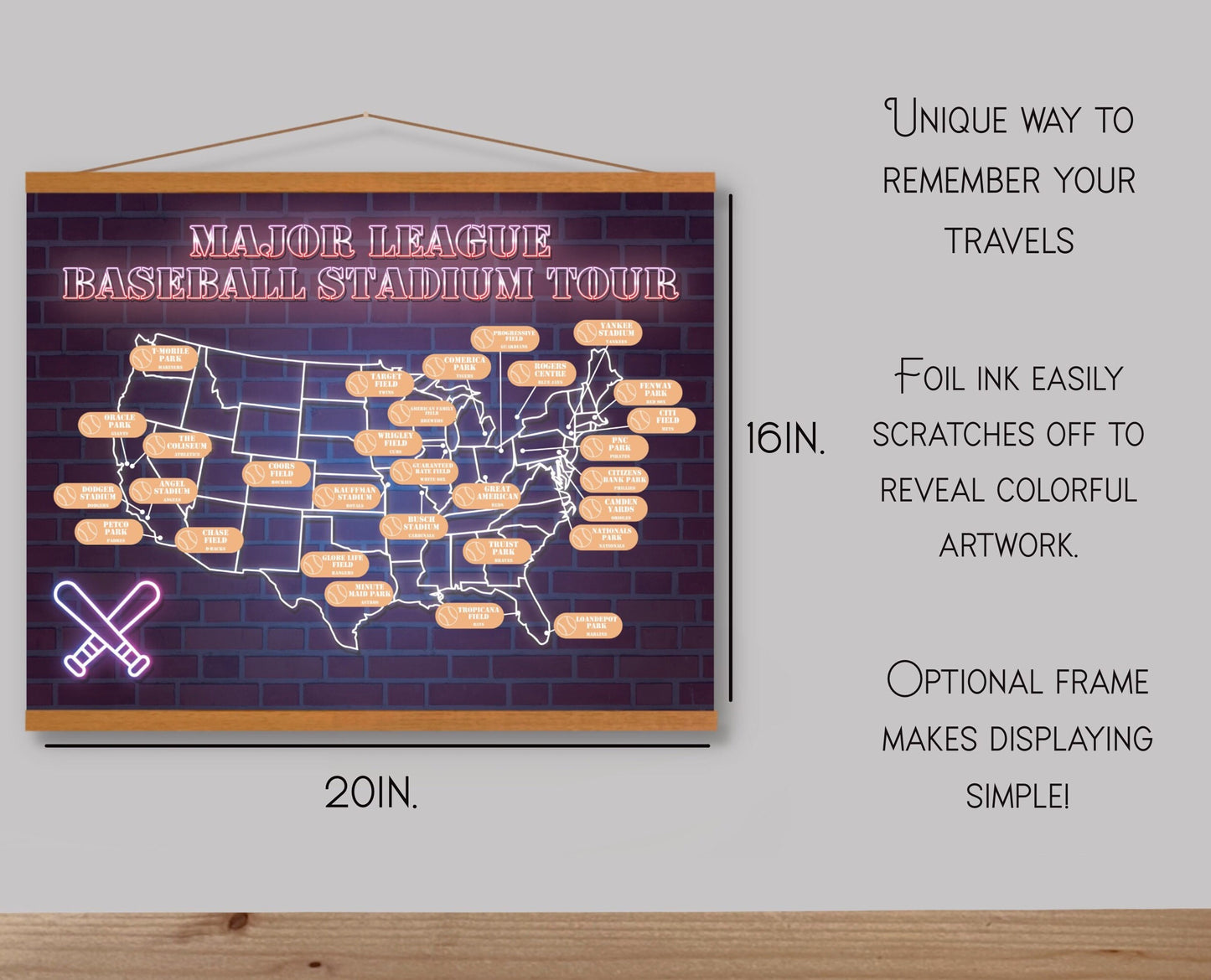 Size of poster chart. 20 x 16 inches.