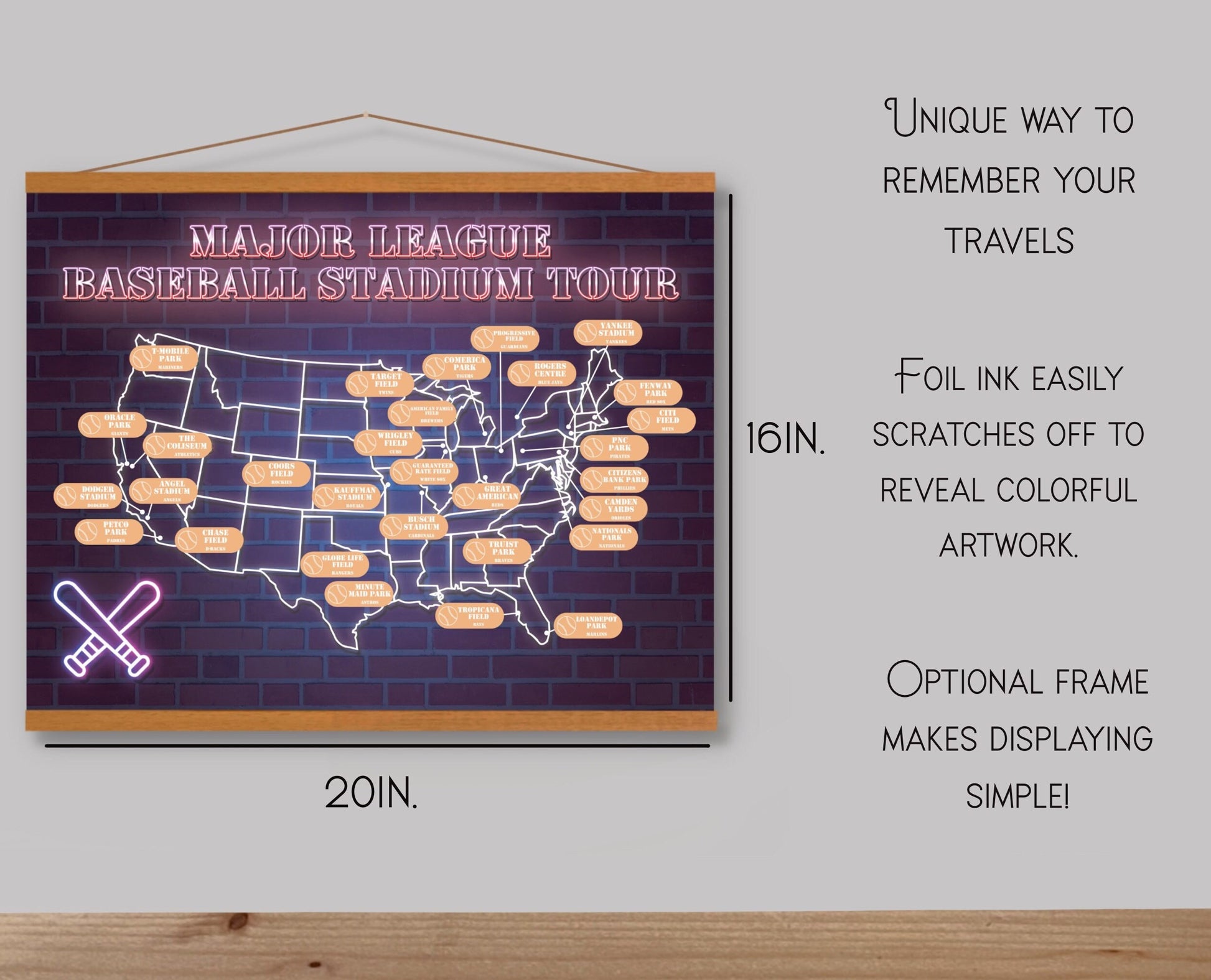 Size of poster chart. 20 x 16 inches.