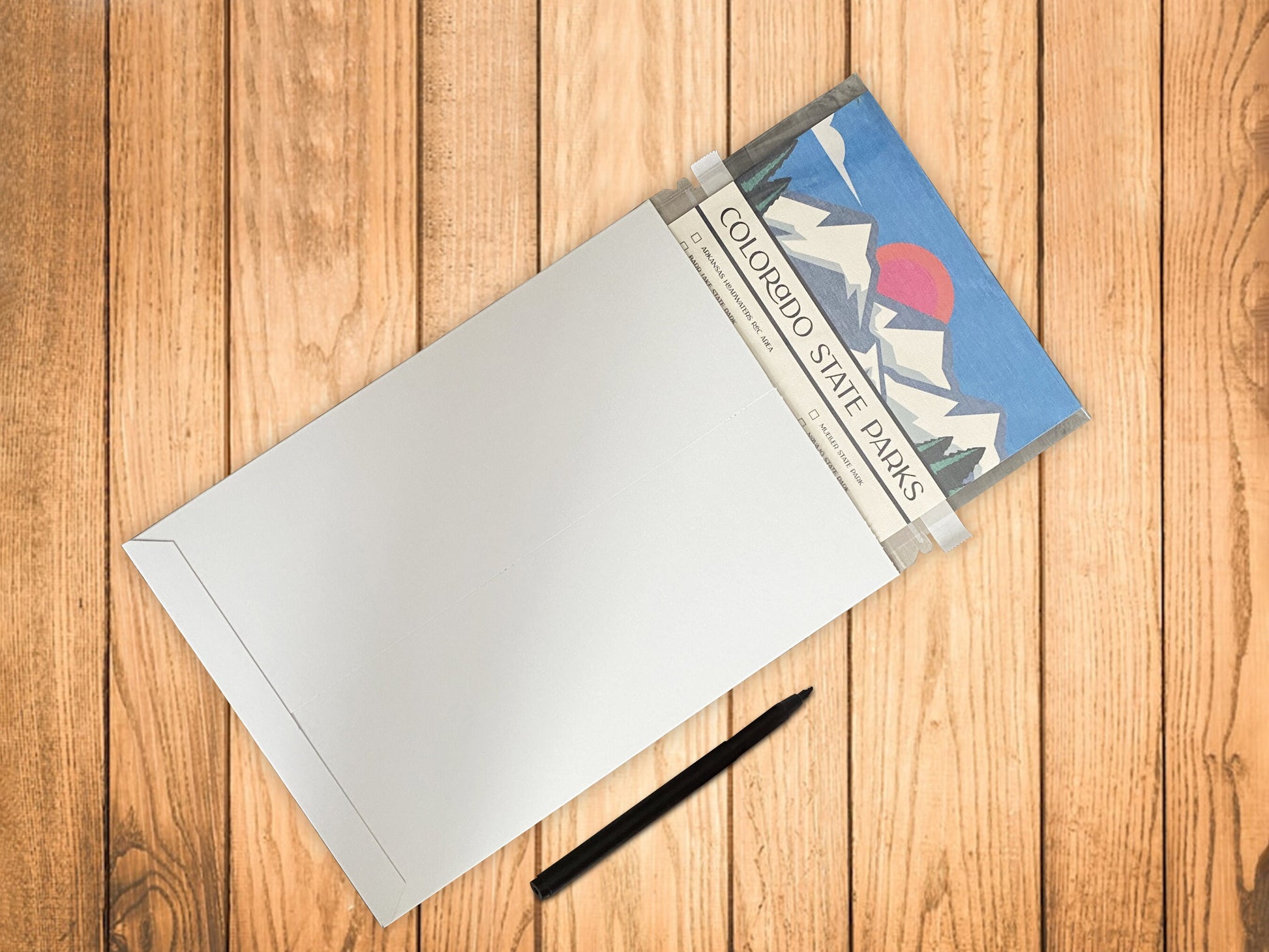 Colorado State Park Checklist with Marker, Travel Gift, Second Anniversary Cotton gift, State Park Map Colorado 11x17