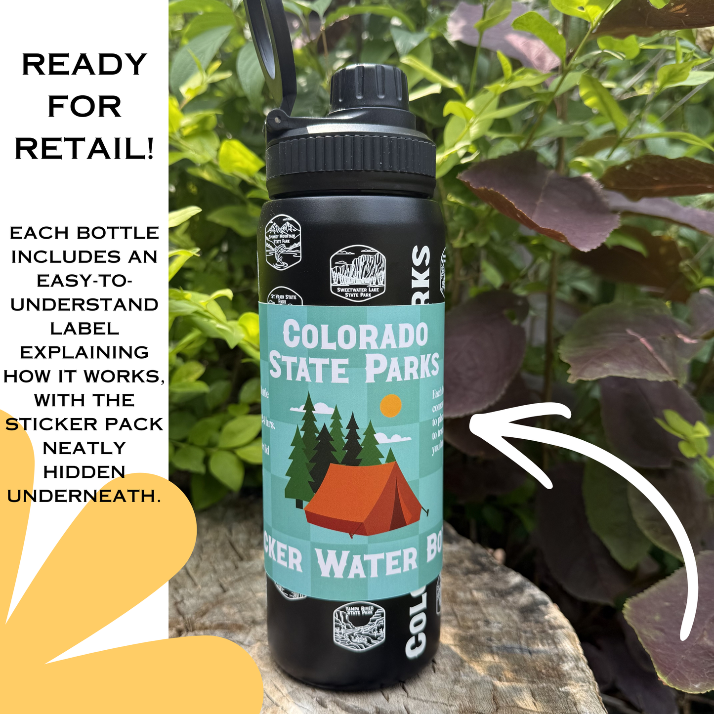 State Park Tracker Water Bottle