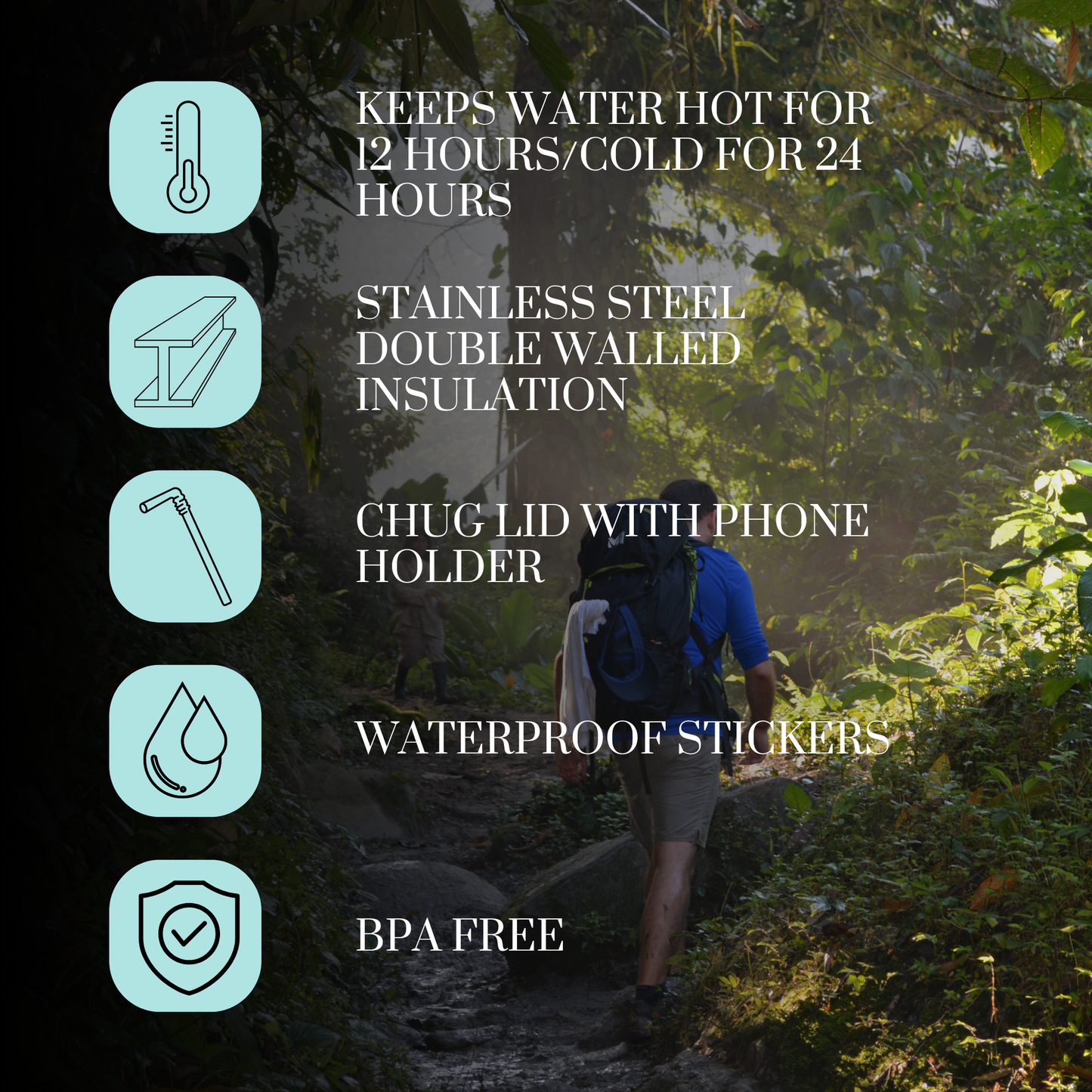 State Park Tracker Water Bottle