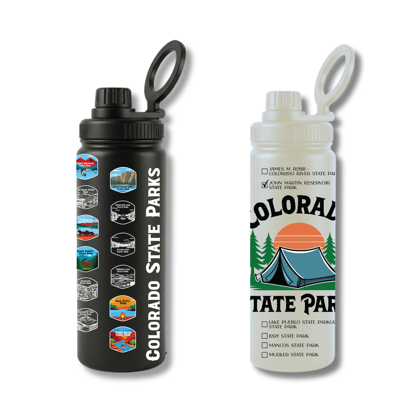 State Park Tracker Water Bottle