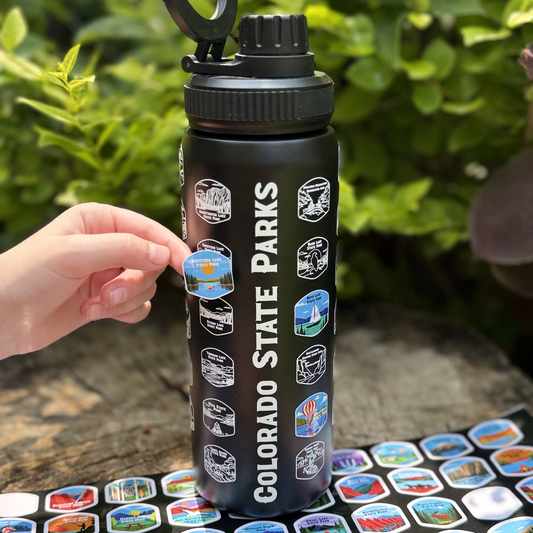 State Park Tracker Water Bottle