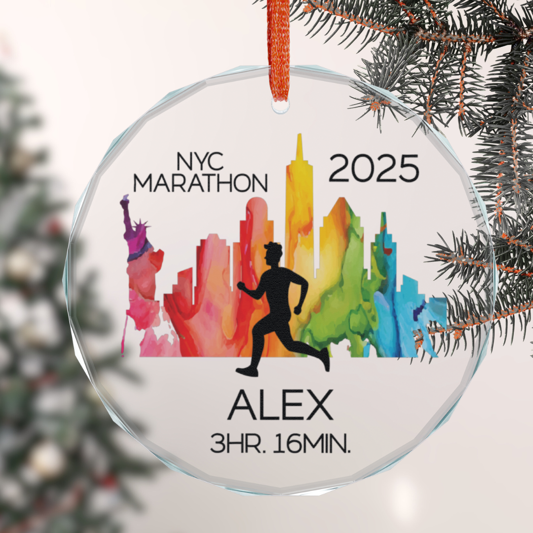 Personalized Marathon Ornament