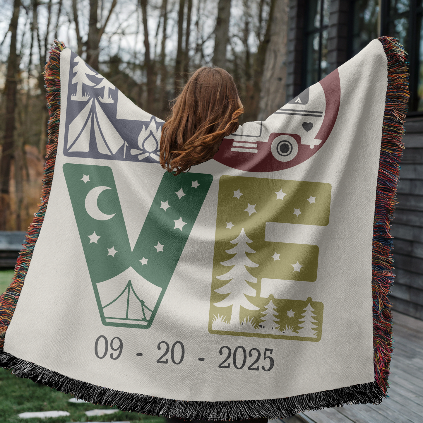 Love Personalized Woven Blanket