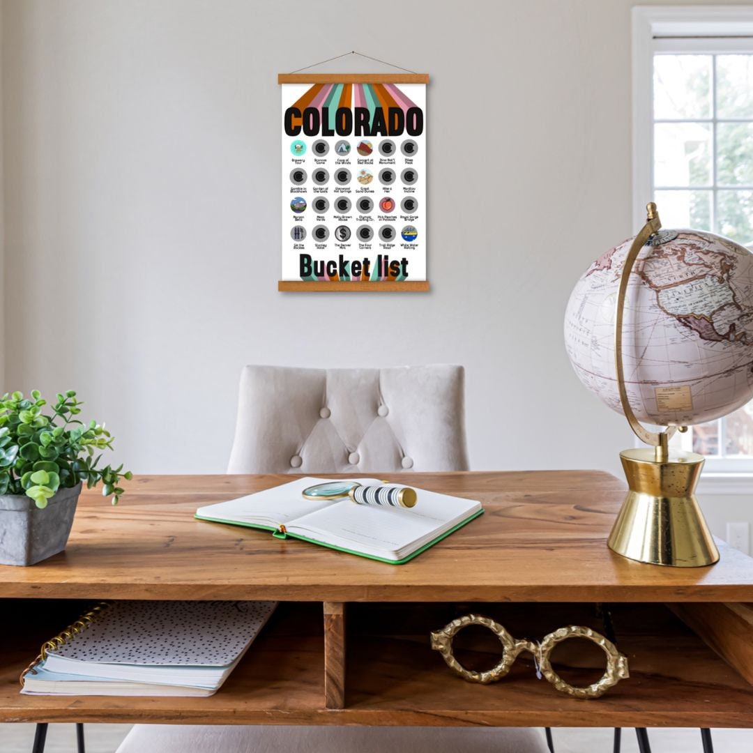 Colorado Scratch off poster, Colorado gifts, Colorado Travel Poster, Housewarming Gift, Colorado Wall, Art, Scratch off map