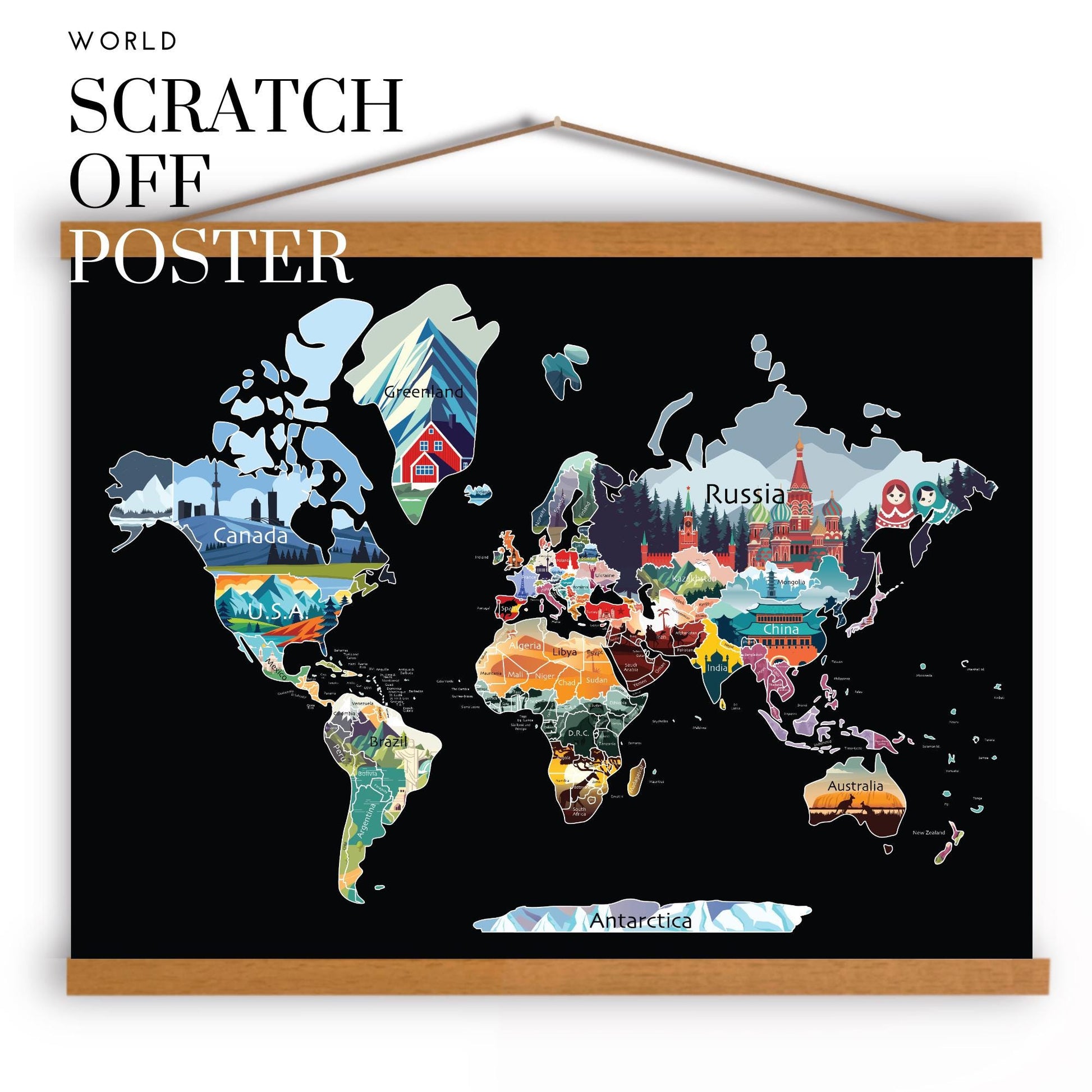 World Scratch off Map, Travel Map, Scratch off Poster, Solo Traveler Gifts, Big World Map, Scratch off World Map, Travel Buddy Gift