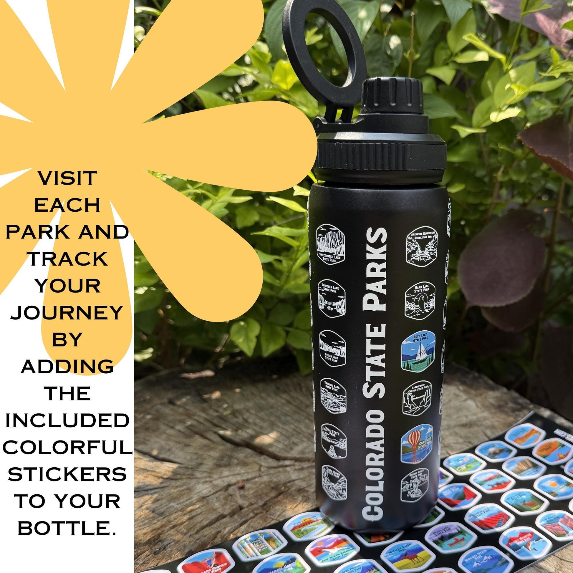 Colorado State Parks Water Bottle, Colorado Sticker, Colorado checklist Gift, Tumbler, Checklist, States Travel Tracker, Colorado Gift
