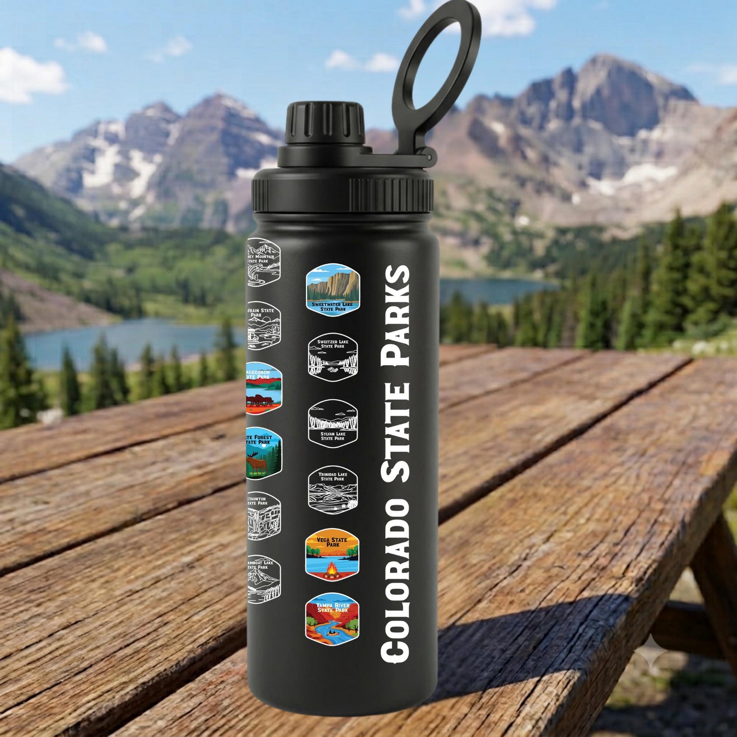 Colorado State Parks Water Bottle, Colorado Sticker, Colorado checklist Gift, Tumbler, Checklist, States Travel Tracker, Colorado Gift