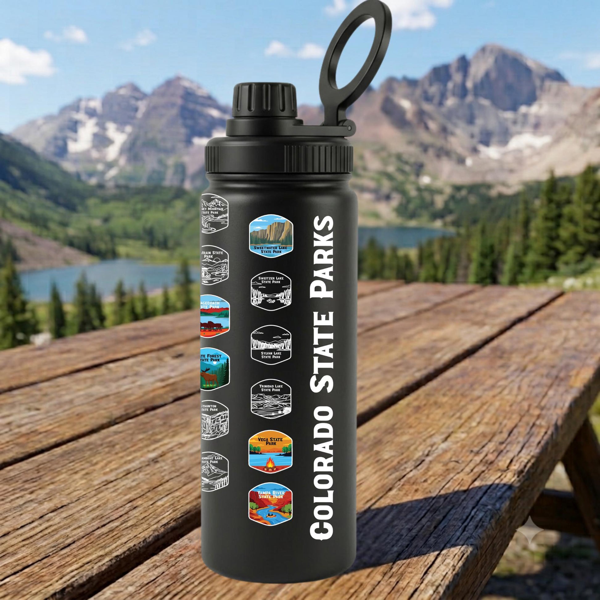 Colorado State Parks Water Bottle, Colorado Sticker, Colorado checklist Gift, Tumbler, Checklist, States Travel Tracker, Colorado Gift