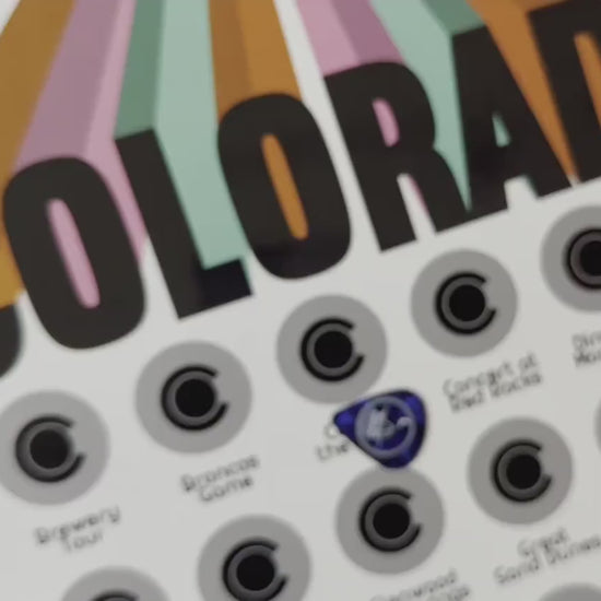 Colorado Scratch off poster, Colorado gifts, Colorado Travel Poster, Housewarming Gift, Colorado Wall, Art, Scratch off map