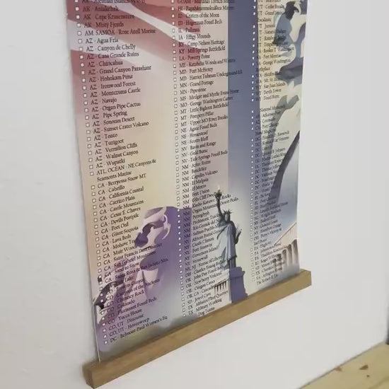 National Monuments and Memorials Checklist Poster